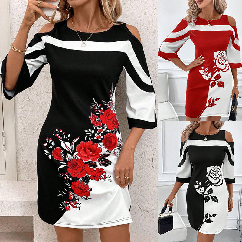 Elegant Women's Slim Off-Shoulder Dress
