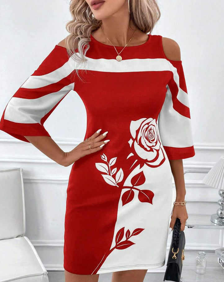 Elegant Women's Slim Off-Shoulder Dress