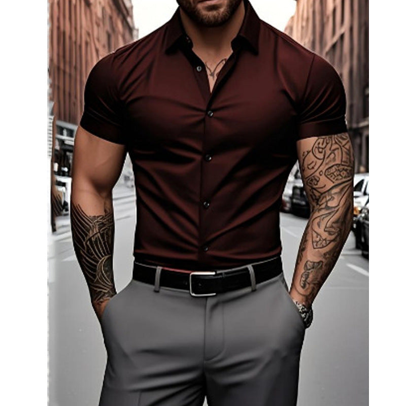 Solid-Color Shirts for Men