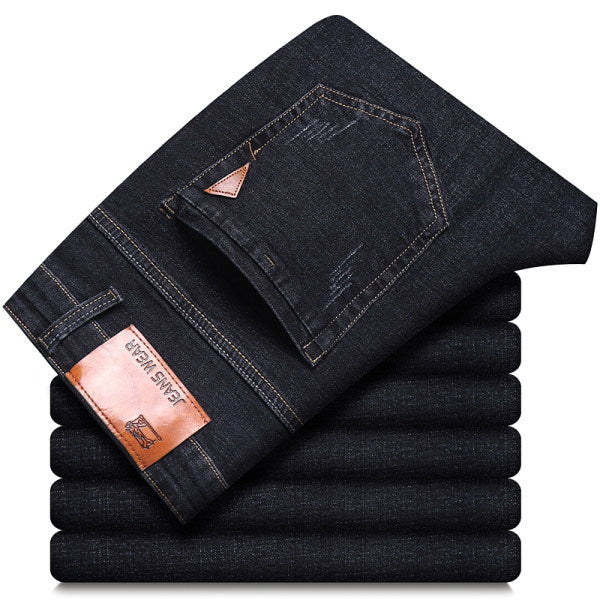 Men's Loose Straight-Leg Stretch Jeans