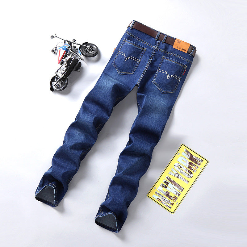 Men's Loose Straight-Leg Stretch Jeans