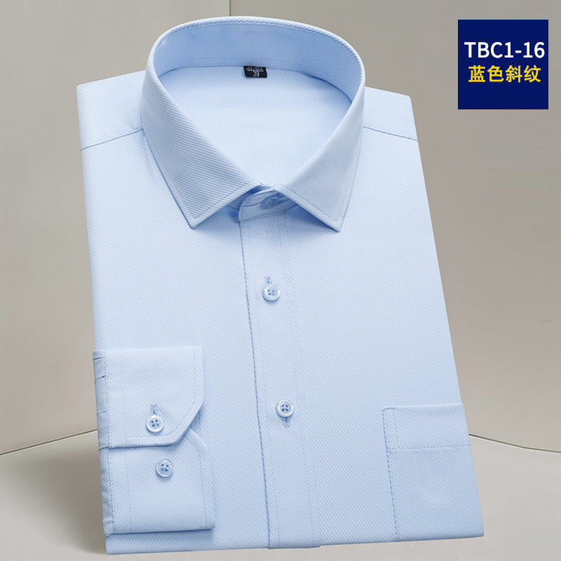 Men's Business Dress Shirt Long Sleeve Solid Color