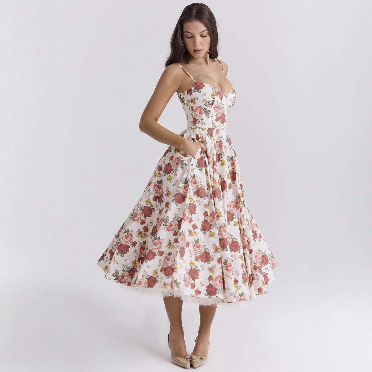 French Mesh Princess Dress with Large Swing Skirt