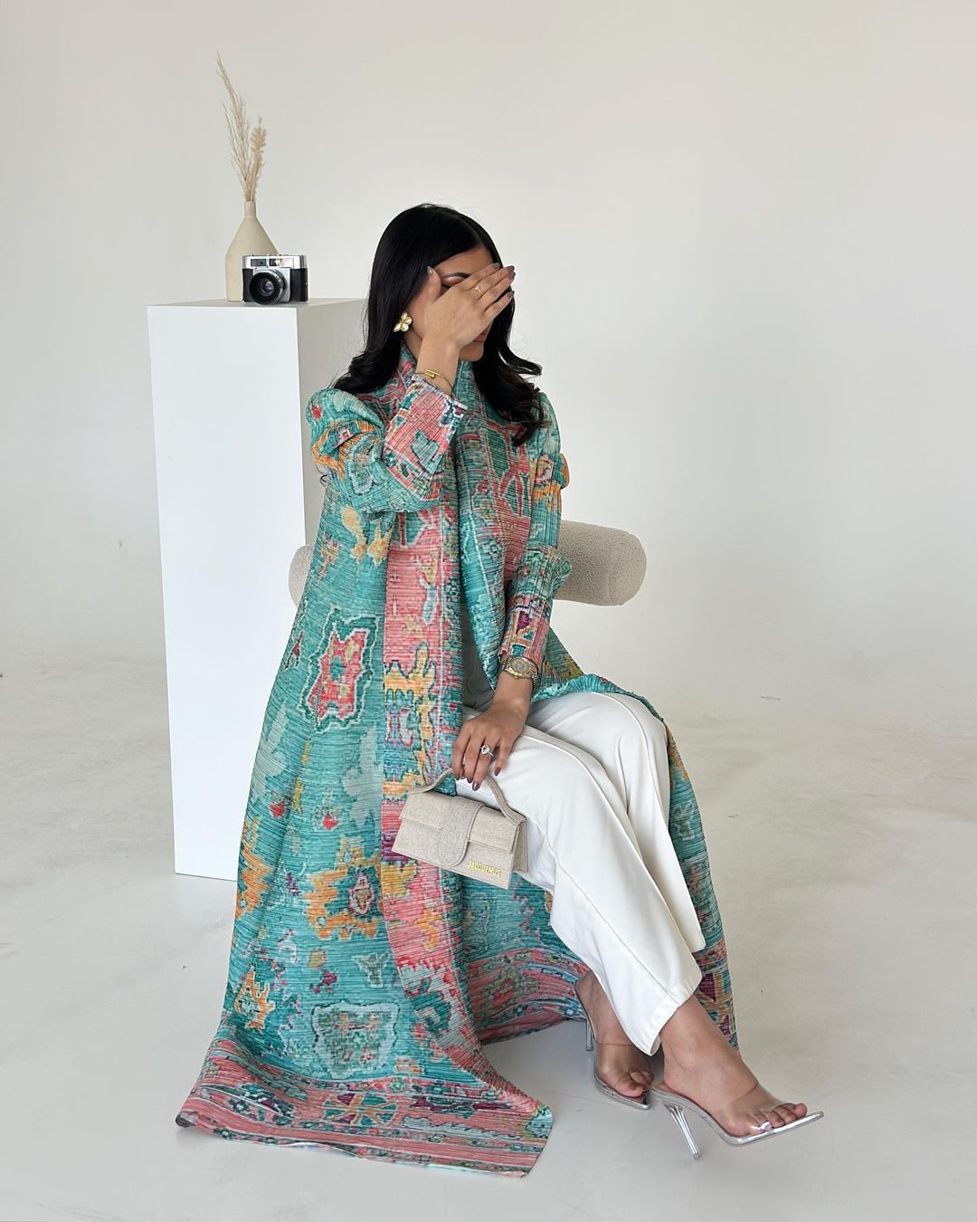 Ruffled long robe dress