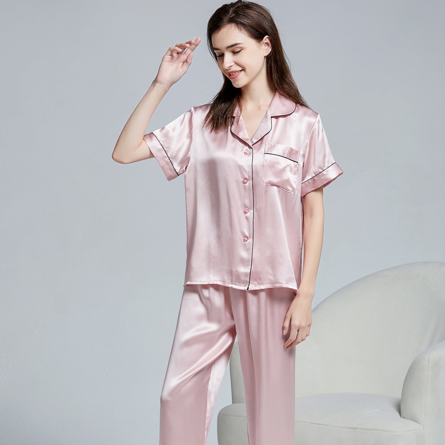 silk pajamas set
