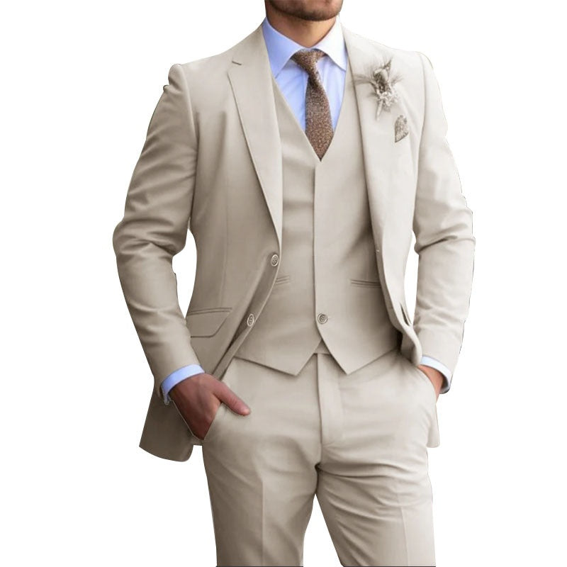 Men's Three-Piece Business Casual Suit