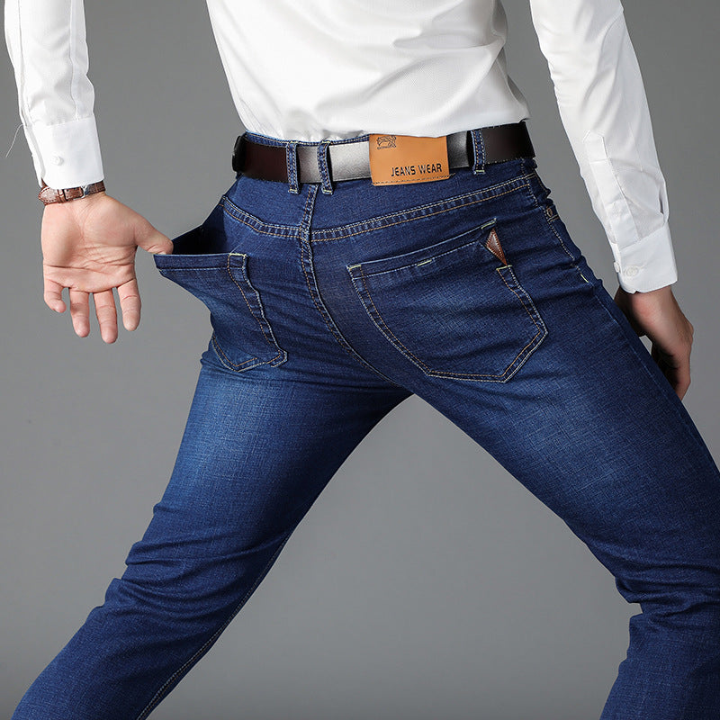 Men's Loose Straight-Leg Stretch Jeans