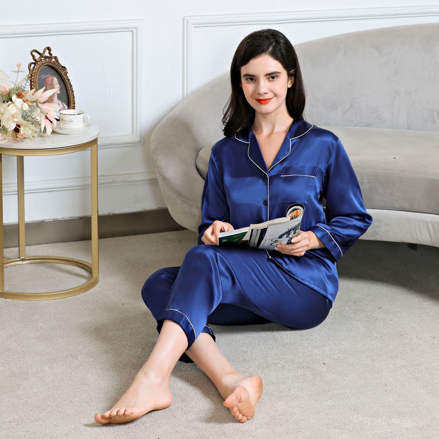 silk pajamas set