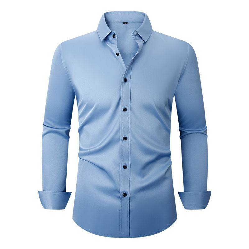 Men's Long Sleeve Business Shirt Four-Way Stretch