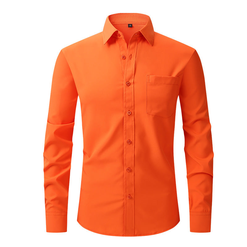 Men's Long-Sleeve Anti-Wrinkle Business Casual Shirt