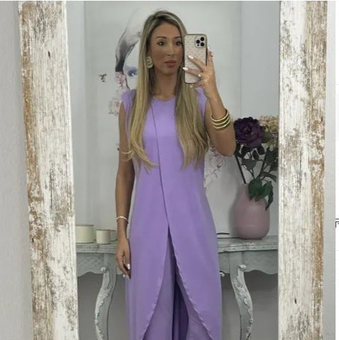 Women's Casual Sleeveless Two-Piece Set