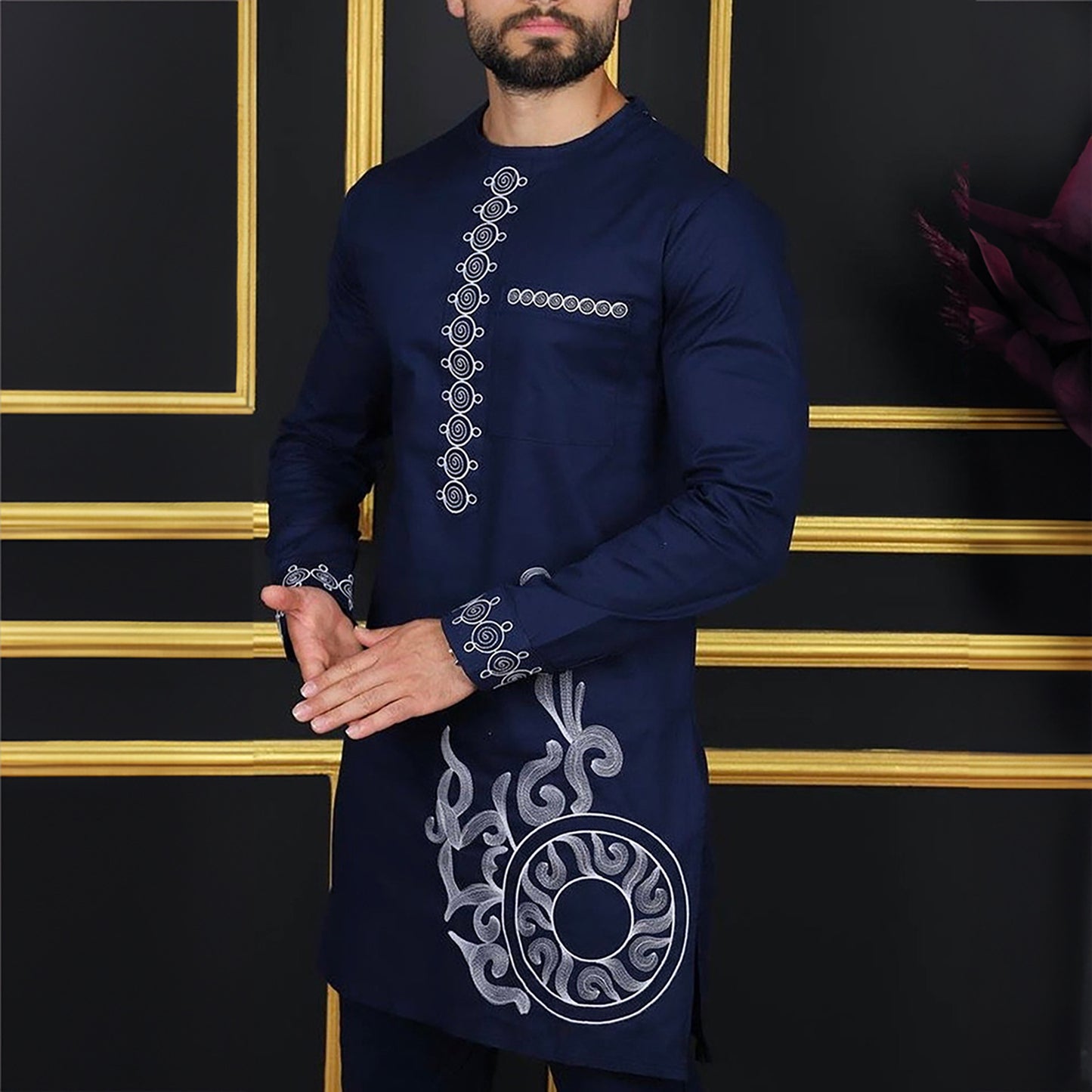men embroidery suit