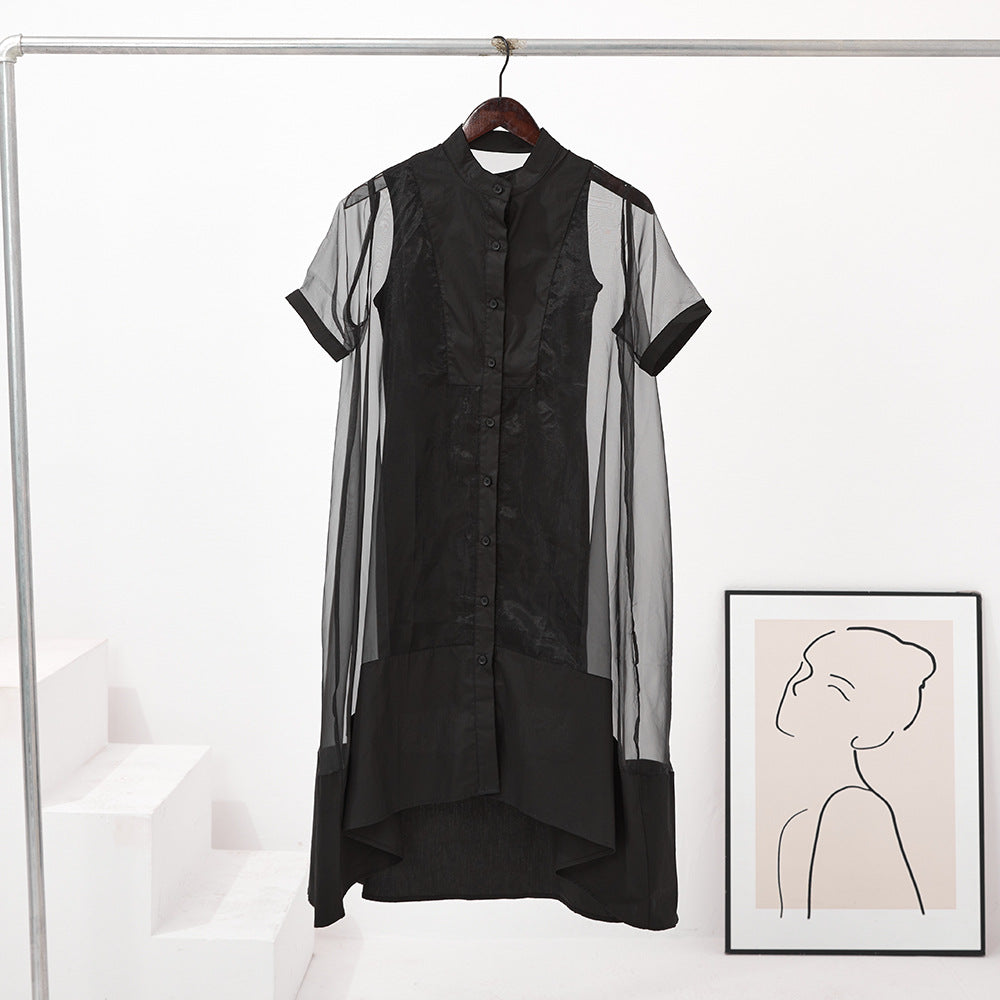 Green vest two-piece dress