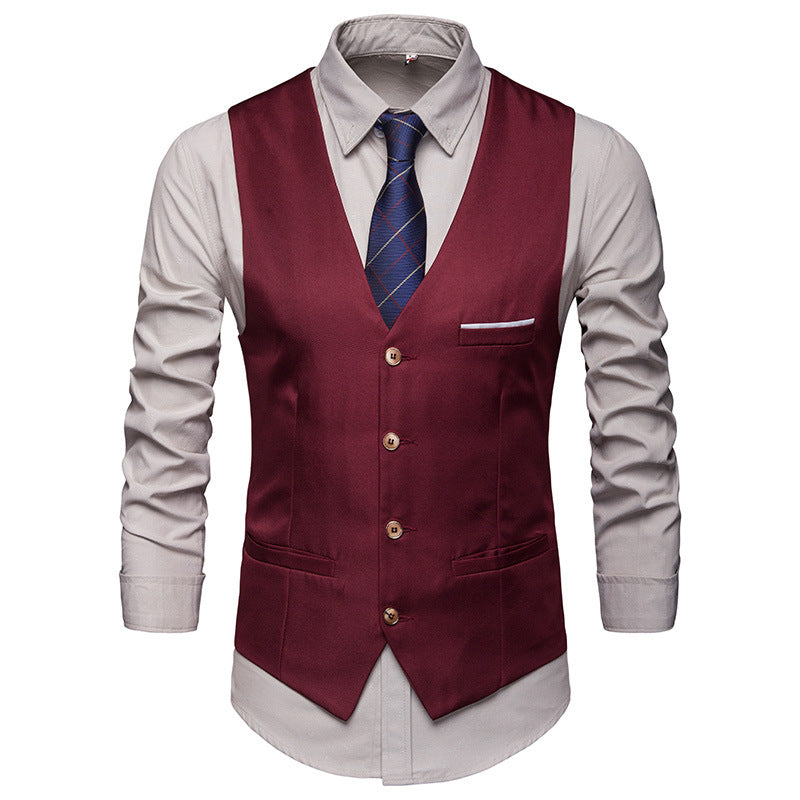 Suit Vest Men's Formal and Casual Business Style Groomsman Outfit