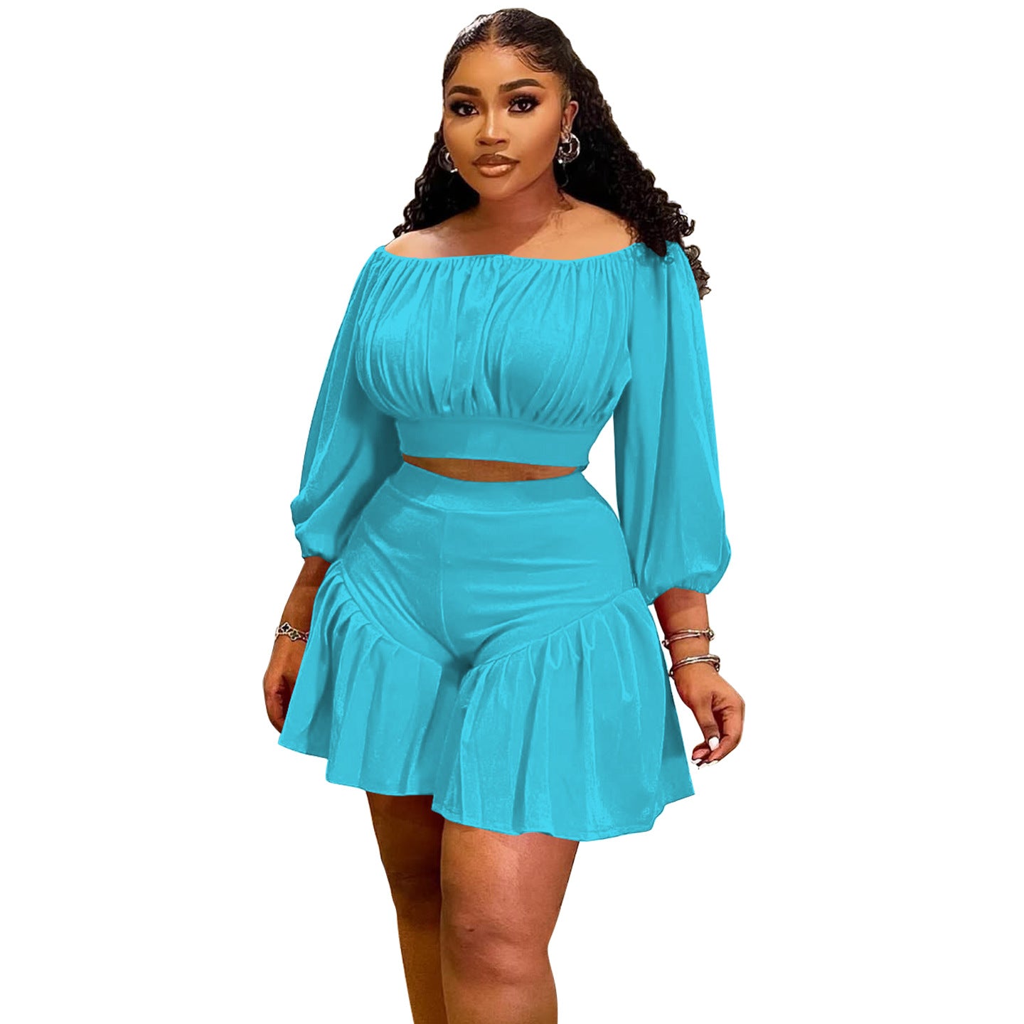 Plus Size Women's Casual Two-Piece Knit Set