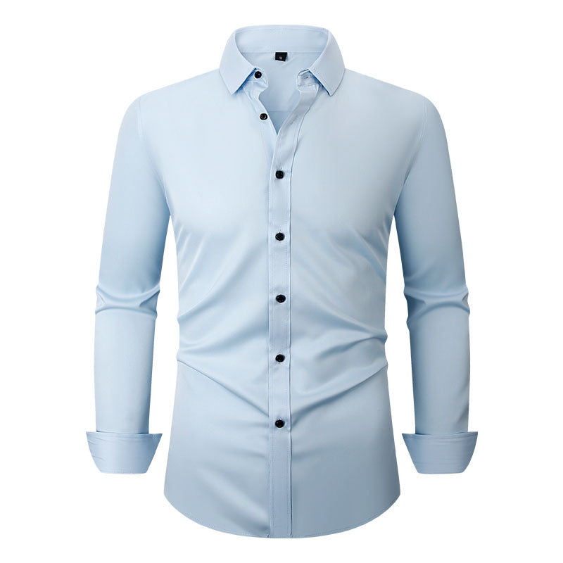 Men's Long Sleeve Business Shirt Four-Way Stretch