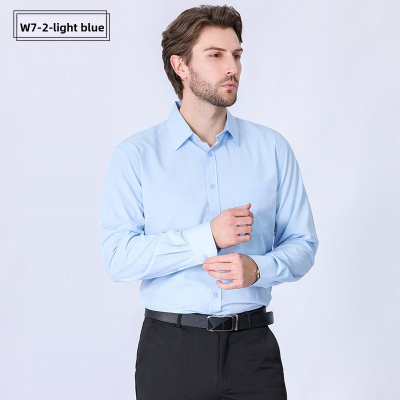 Men's Long-Sleeve Anti-Wrinkle Business Casual Shirt