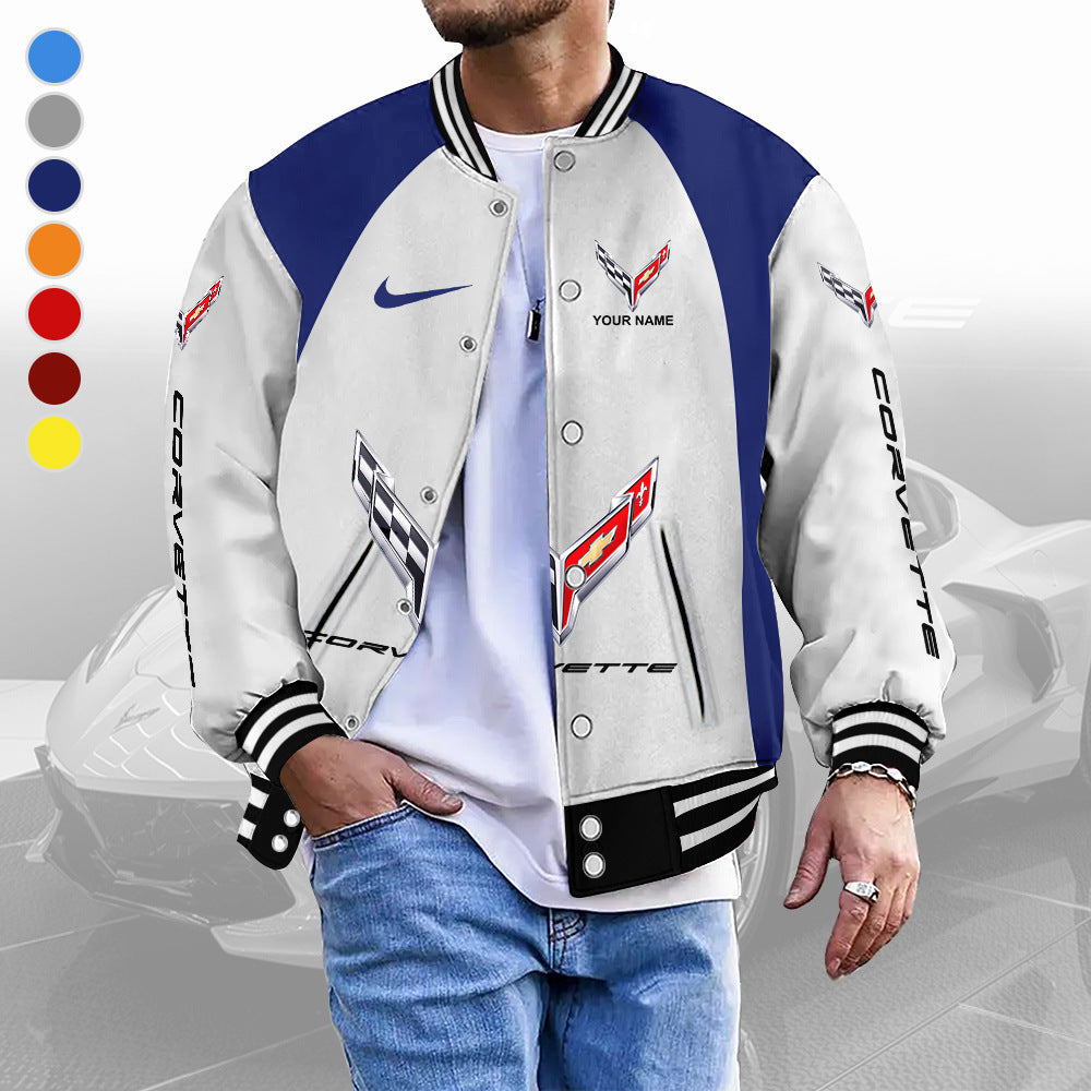Standing collar baseball jacket
