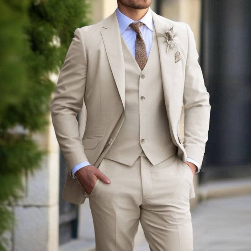 Men's Three-Piece Business Casual Suit