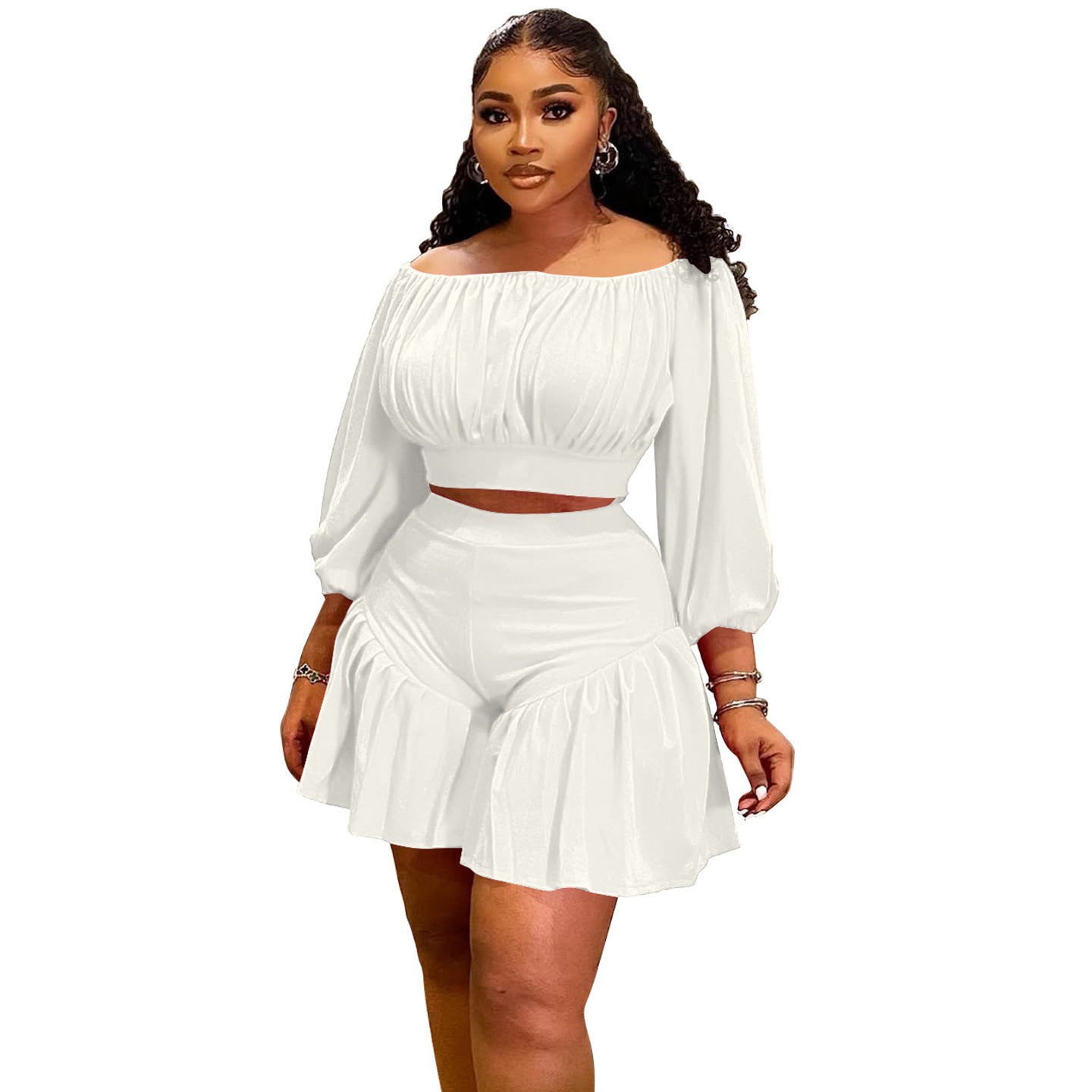 Plus Size Women's Casual Two-Piece Knit Set