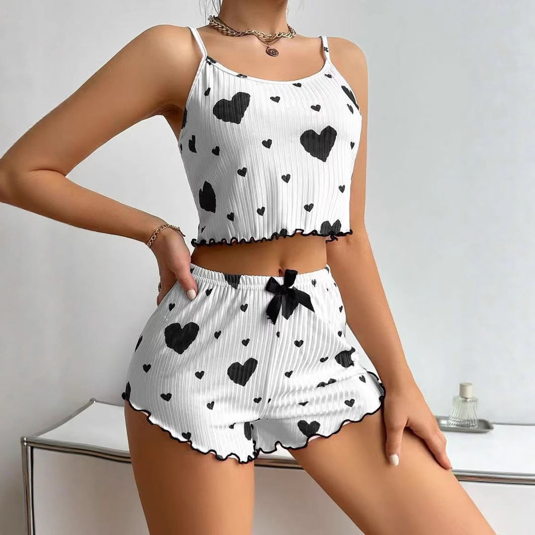 Women's Heart Pajamas Two-Piece Set