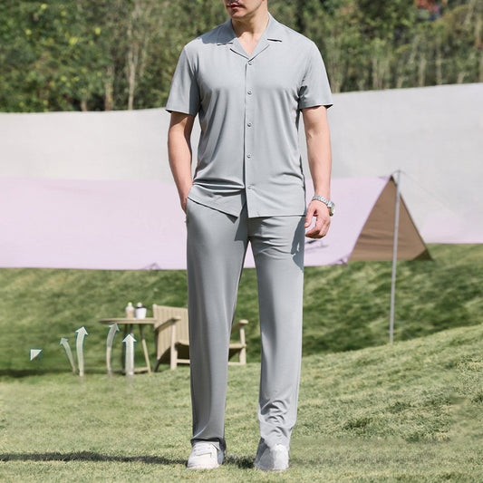 Silk quick-drying shirt set