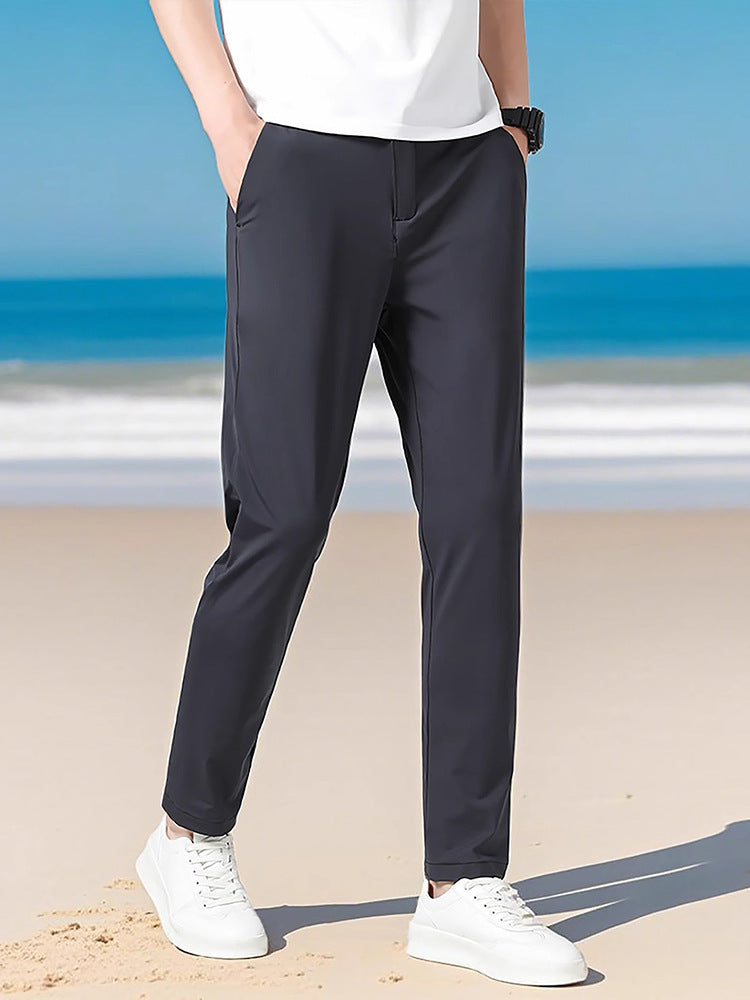 straight-leg suit pants
