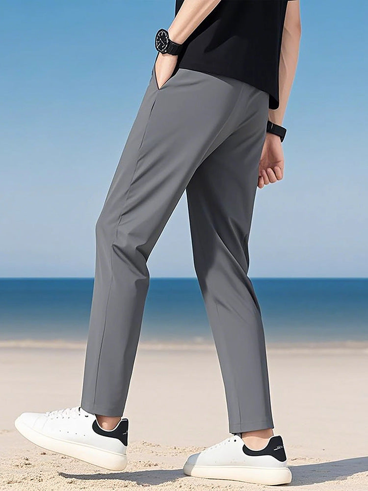 straight-leg suit pants