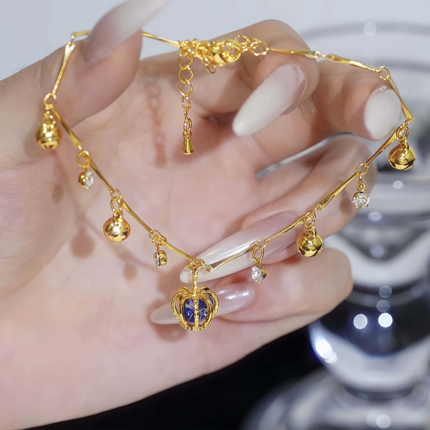Crown Bell Elegant Anklet