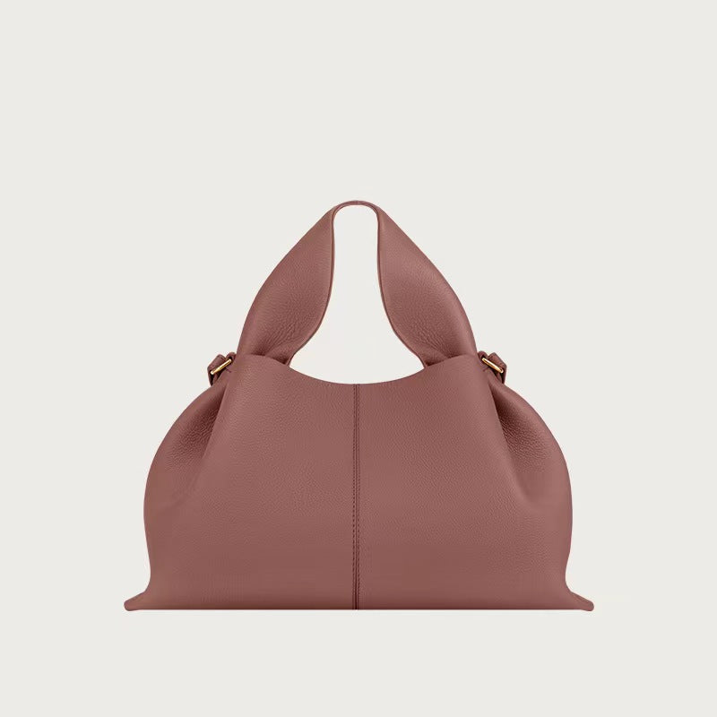 Leather cloud bag, crossbody dumpling bag