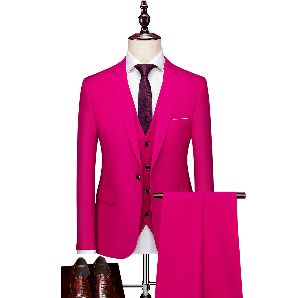 Men's Formal Three-Piece Suit Set