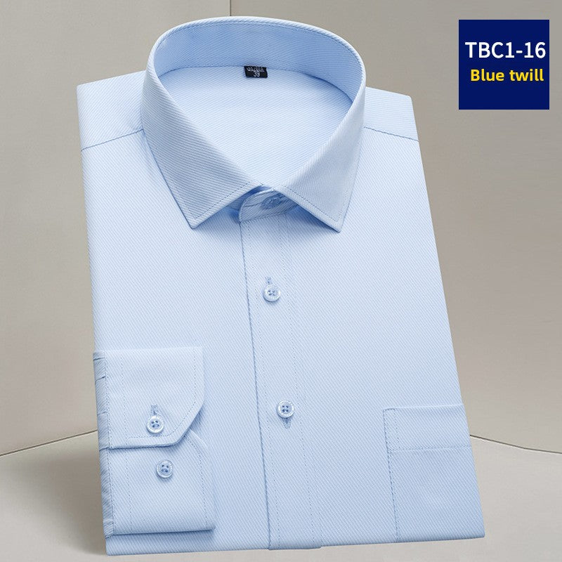 Men's Business Dress Shirt Long Sleeve Solid Color