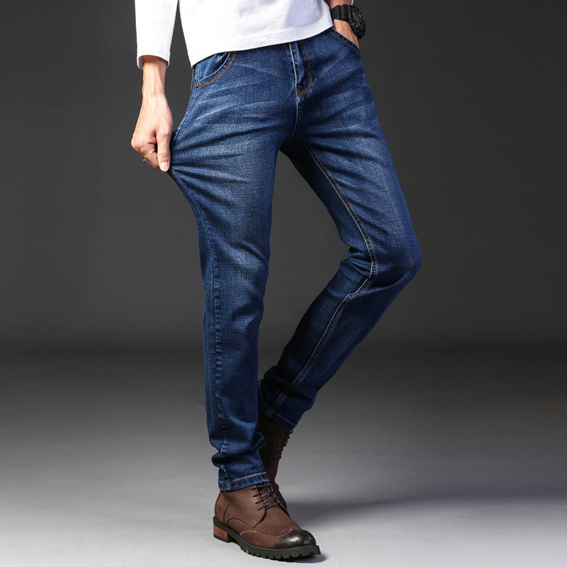 Men's Loose Straight-Leg Stretch Jeans