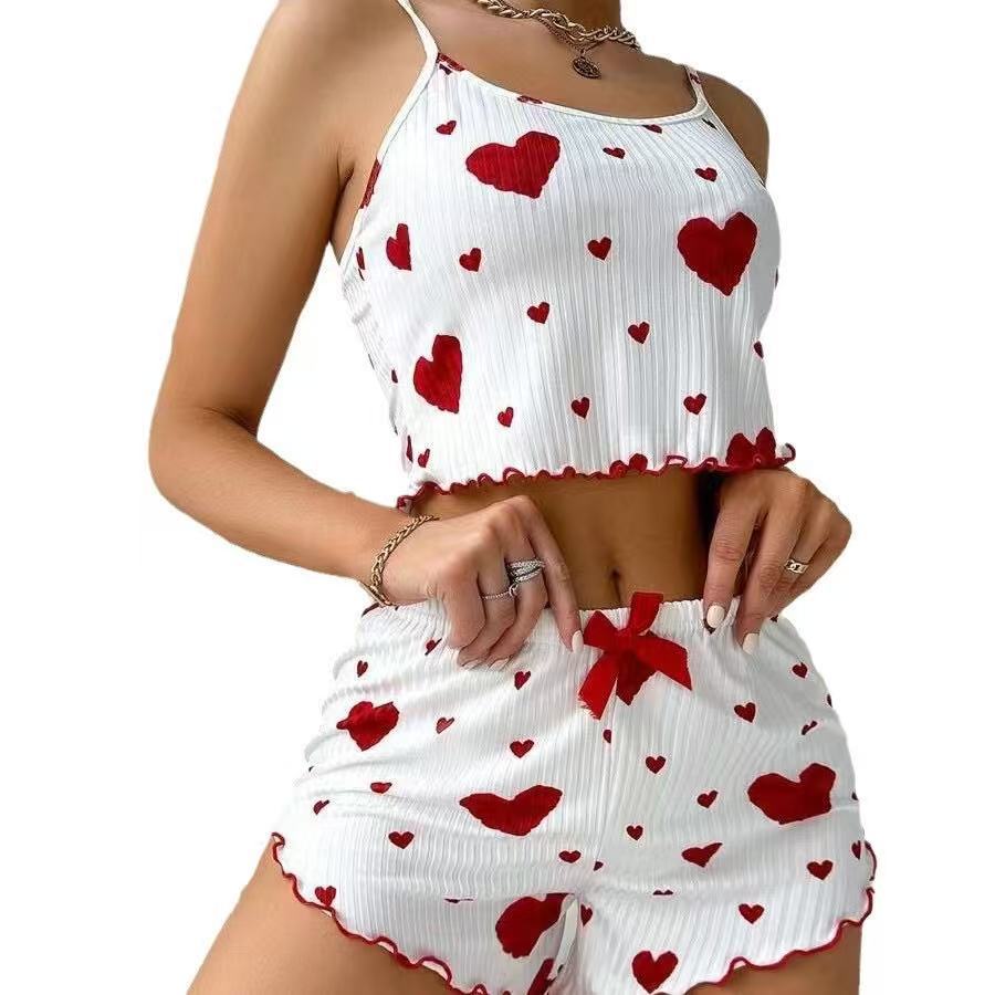 Women's Heart Pajamas Two-Piece Set
