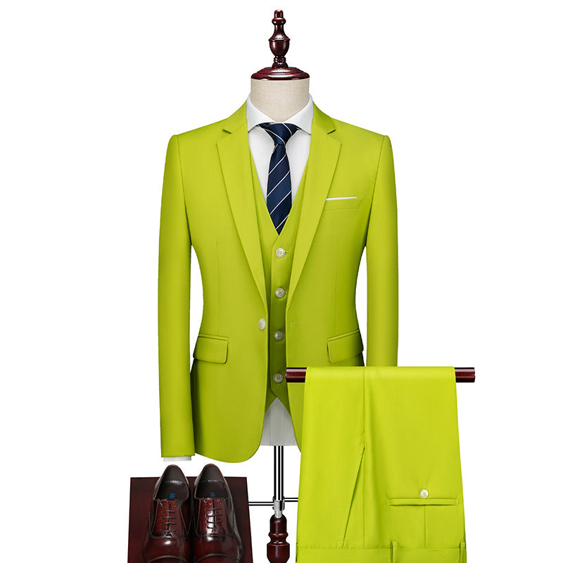 Men's Business Casual Suit Three-Piece Set