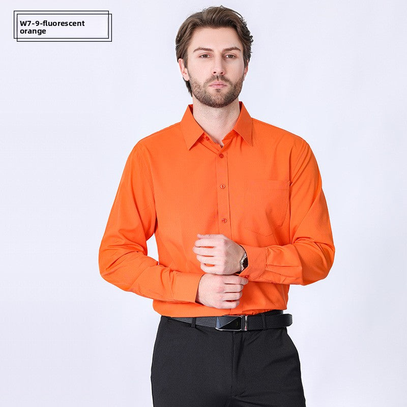 Men's Long-Sleeve Anti-Wrinkle Business Casual Shirt