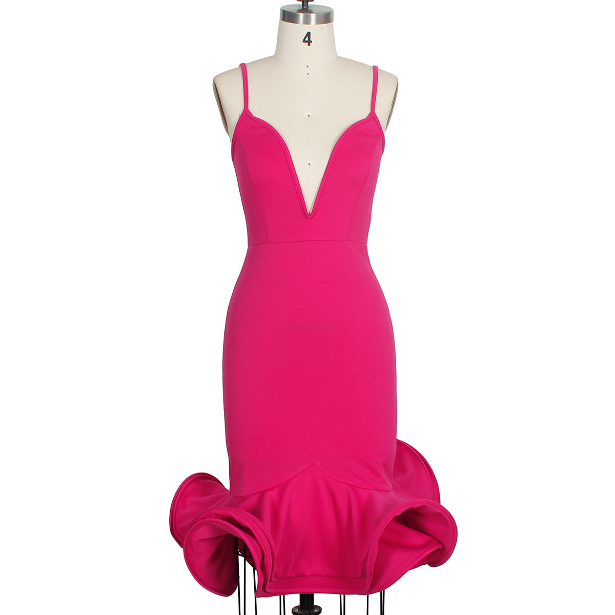 Women's Elegant Deep V-Neck Bodycon Mermaid Party Dress