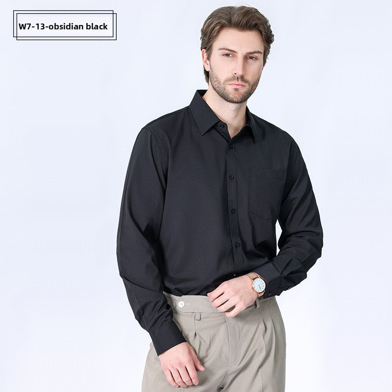 Men's Long-Sleeve Anti-Wrinkle Business Casual Shirt