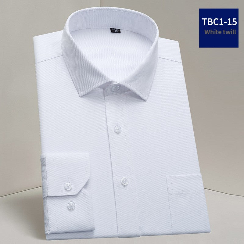 Men's Business Dress Shirt Long Sleeve Solid Color