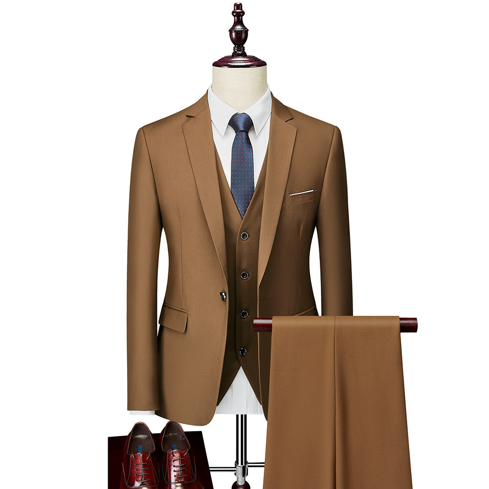 Men's Formal Three-Piece Suit Set