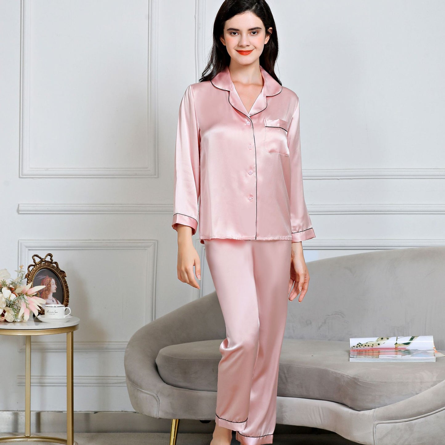silk pajamas set
