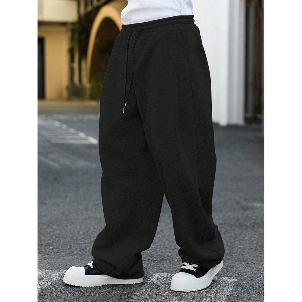 Straight-leg wide-leg sweatpants